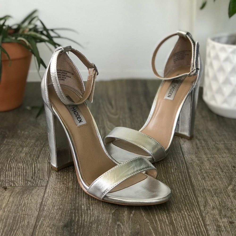 Sliver Steve Madden heels